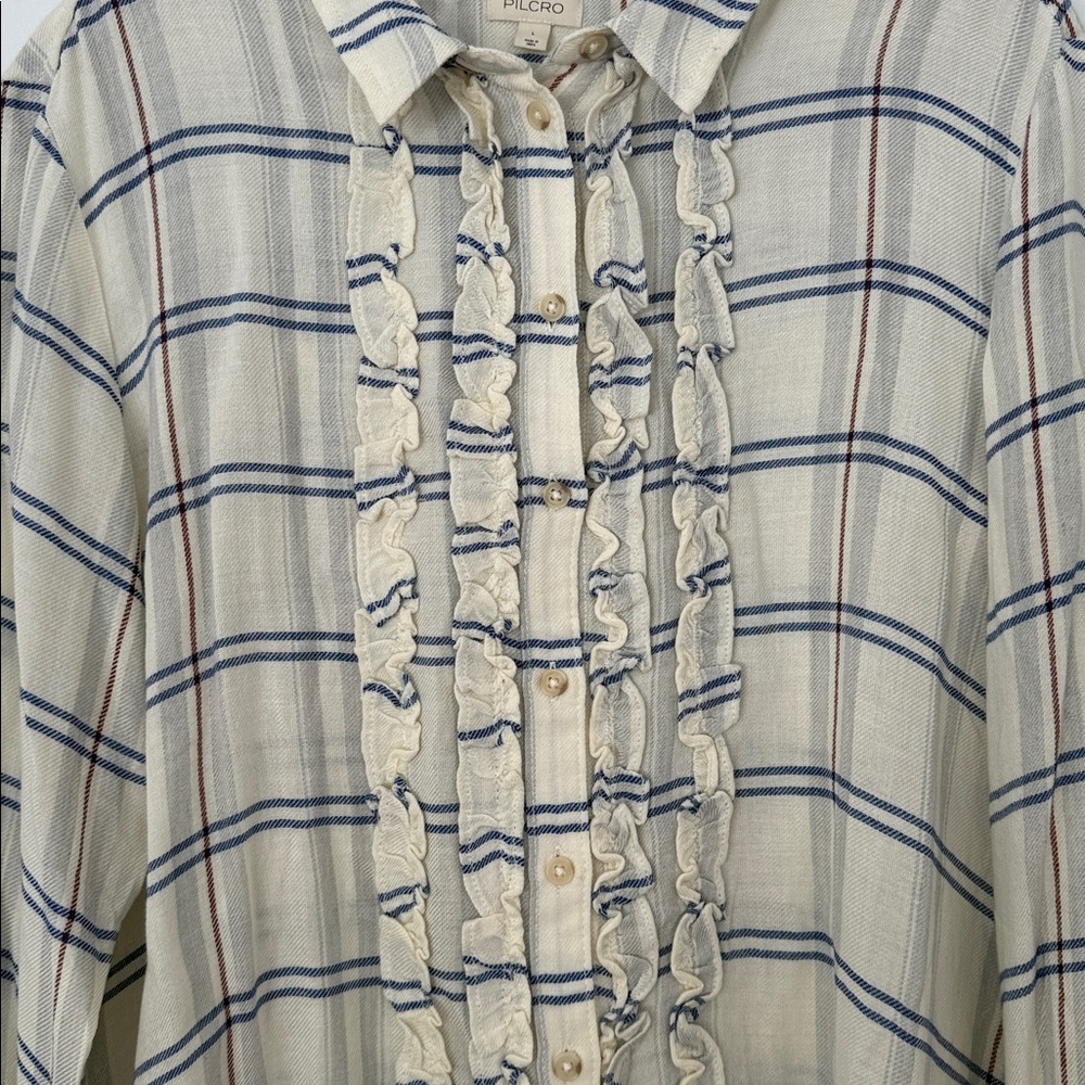 Anthropologie Pilcro Tuxedo Button Down Shirt - Picture 7 of 12